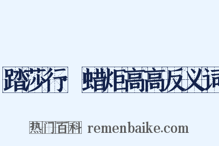 踏莎行·蜡炬高高反义词是什么意思的图片